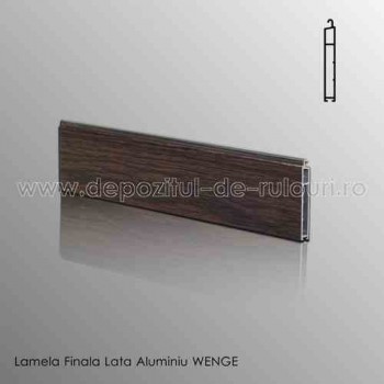 Lamele finale rulouri exterioare aluminiu late wenge
